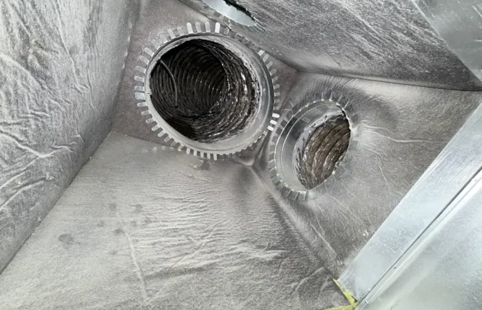 Clean metal air ducts after Air Busters professional duct cleaning in DFW